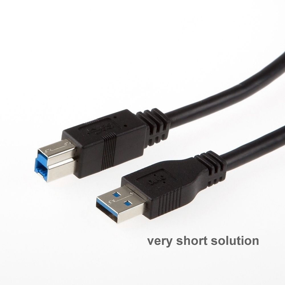 USB 3.0 Kabel AB PREMIUM-Qualität extra kurz 30cm