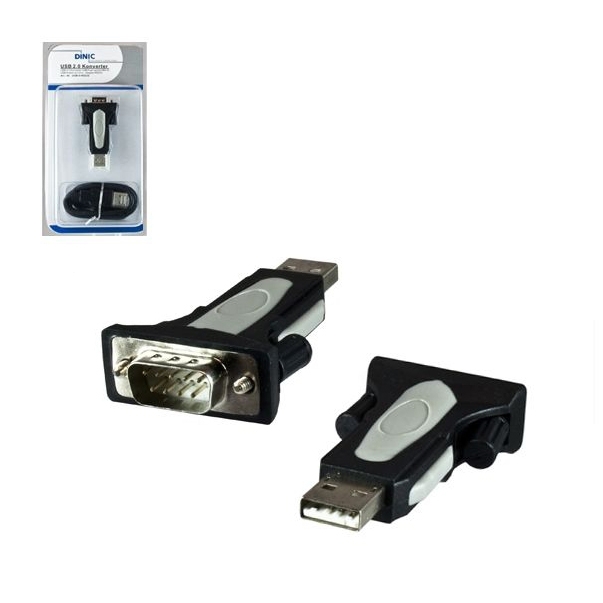 USB-Seriell-Adapter für RS-232 mit FTDI-Chipsatz, inkl. 80cm Kabel