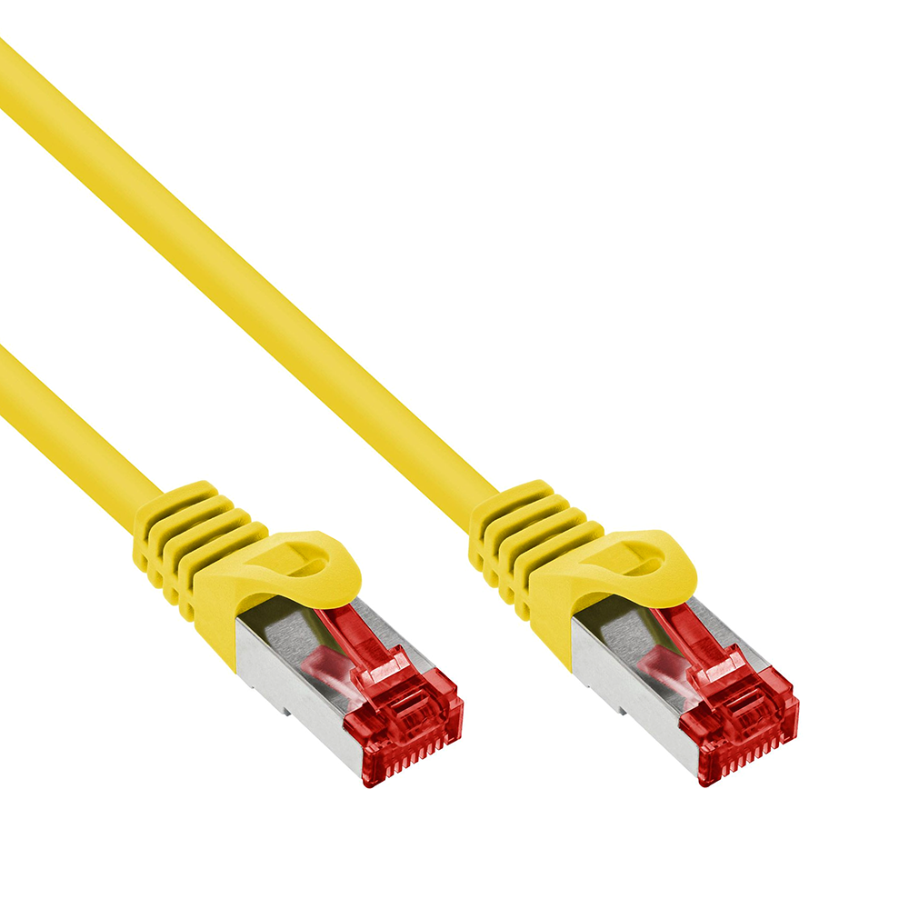 Cat.6 Netzwerkkabel PREMIUM Qualität S/FTP (PIMF) gelb 1m