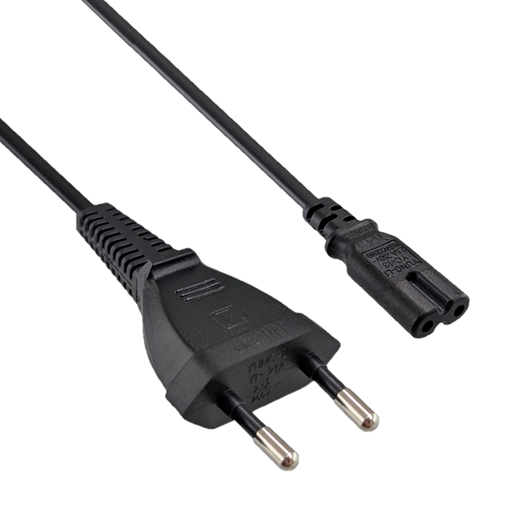 2-pol. Stromkabel mit EURO-8-Stecker 180cm