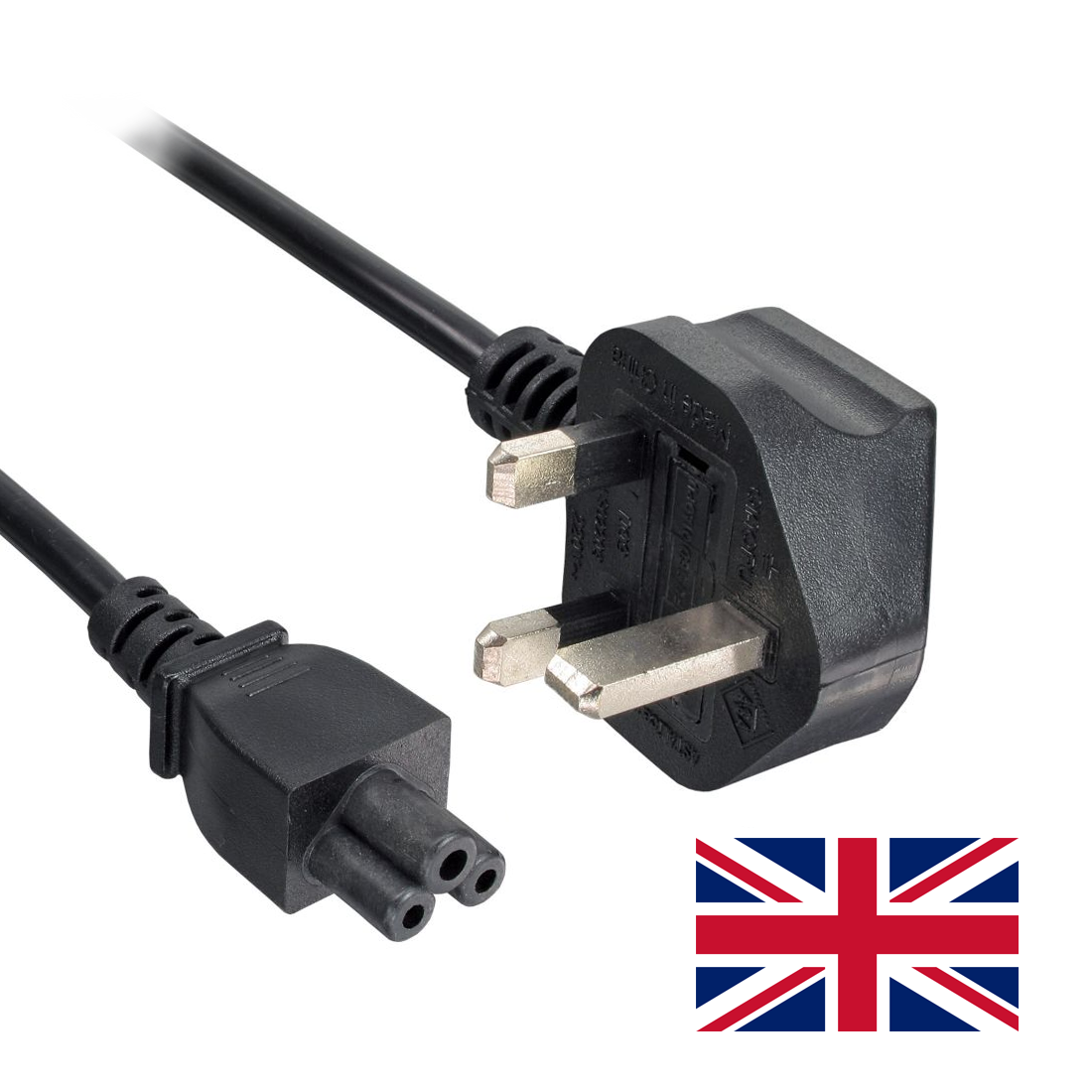 Notebook-Stromkabel für UK Irland 180cm