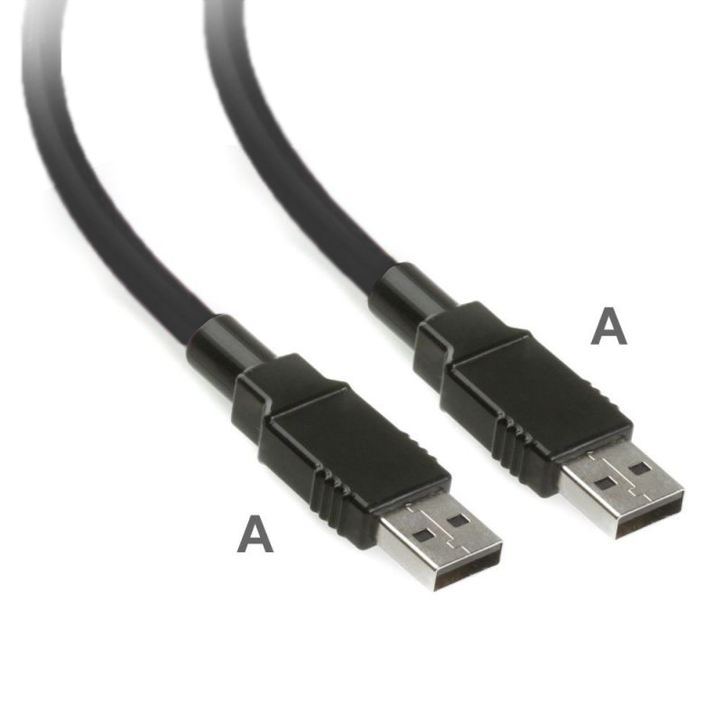 USB 2.0 Kabel PUR für Industrie u. Schleppkette, Typ A auf A, 3m