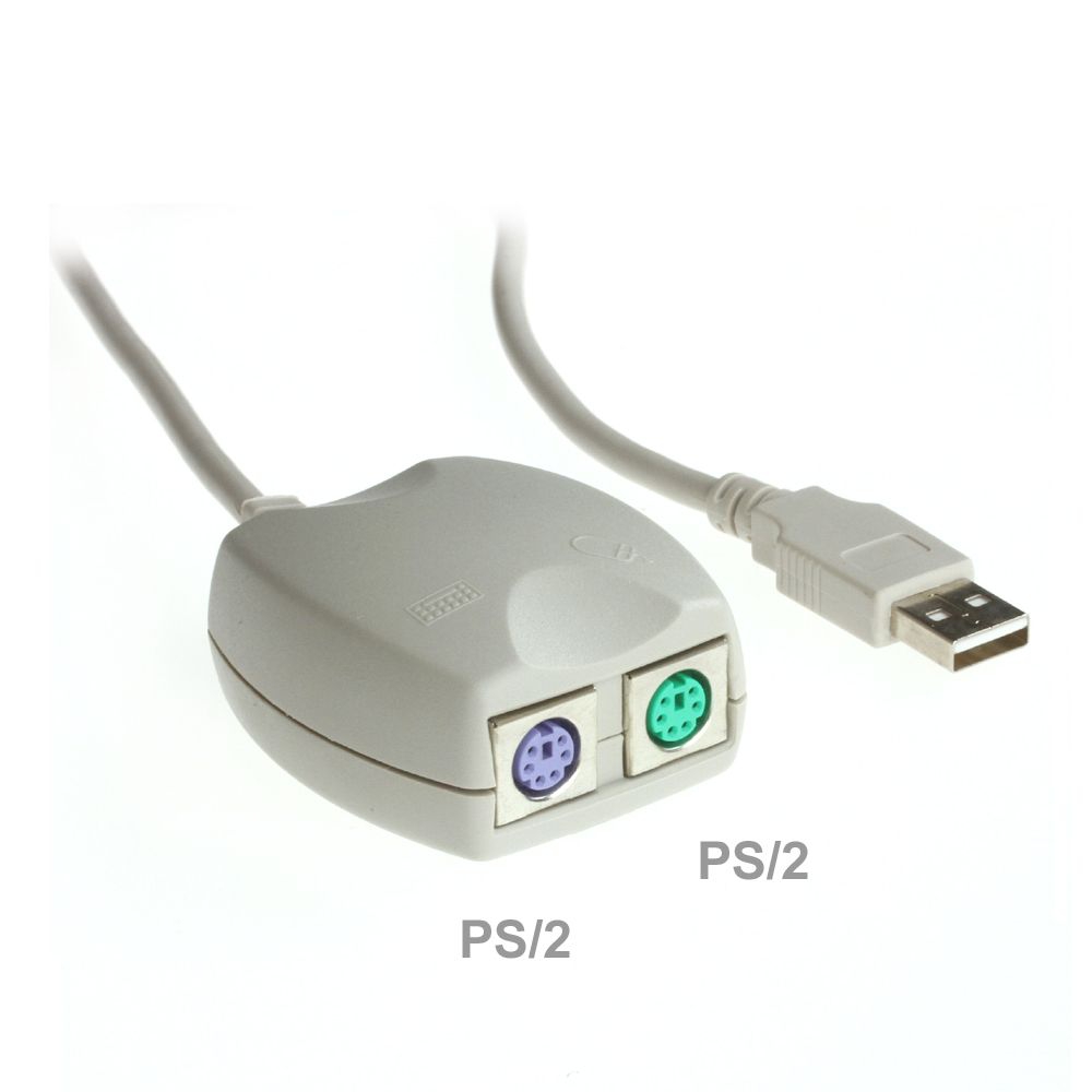USB-PS2-Adapter für PS2-Tastatur + PS2-Maus