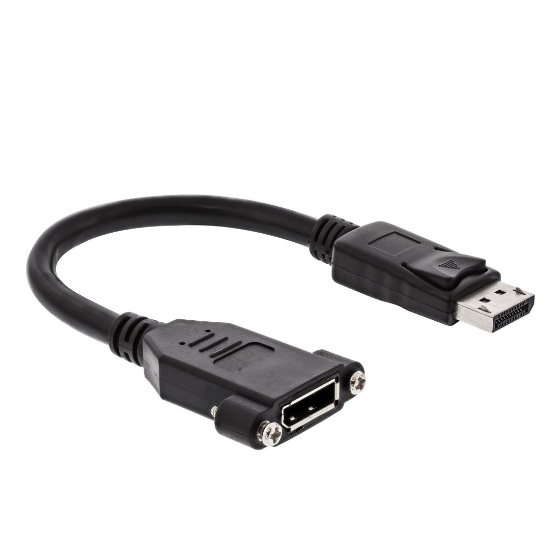 DisplayPort Montagekabel, DP Buchse anschraubbar an DP Stecker, 20cm DisplayPort Montagekabel, DP Buchse anschraubbar an DP Stecker, 20cm
