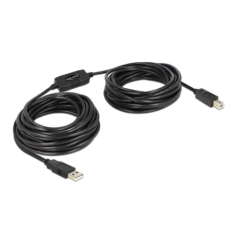 USB 2.0 Kabel AB aktiv mit Repeater BOOSTER 11m