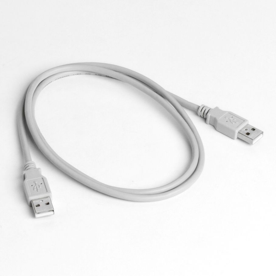 USB 2.0 Spezialkabel mit 2x A Stecker 1m GRAU