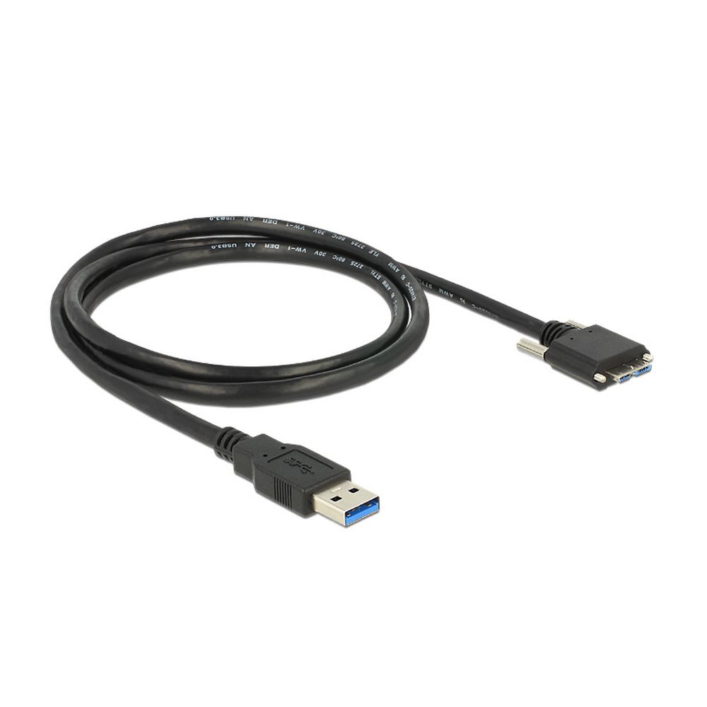 USB 3.0 Kabel A an MICRO B mit Schrauben 1m