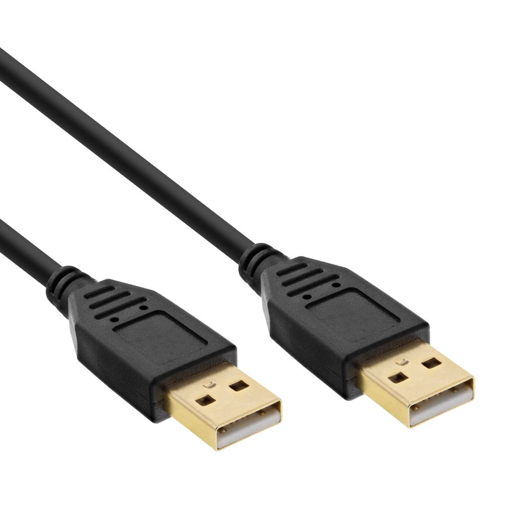 USB 2.0 Spezialkabel mit 2x A Stecker, UL-Kabelmaterial, 5m