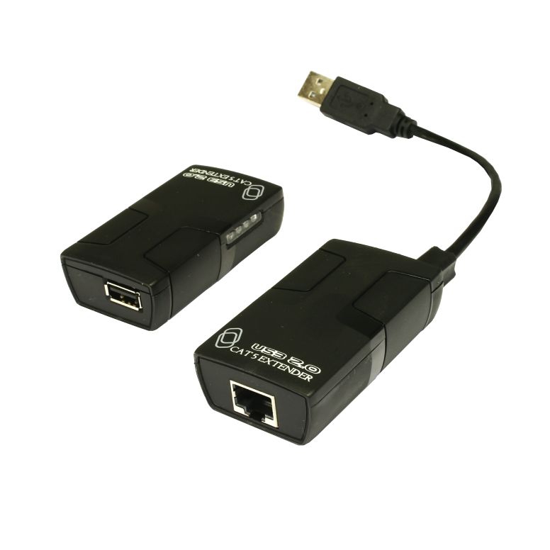 USB 2.0 Extender Set (2 Module) für Netzwerkkabel bis 50 Meter