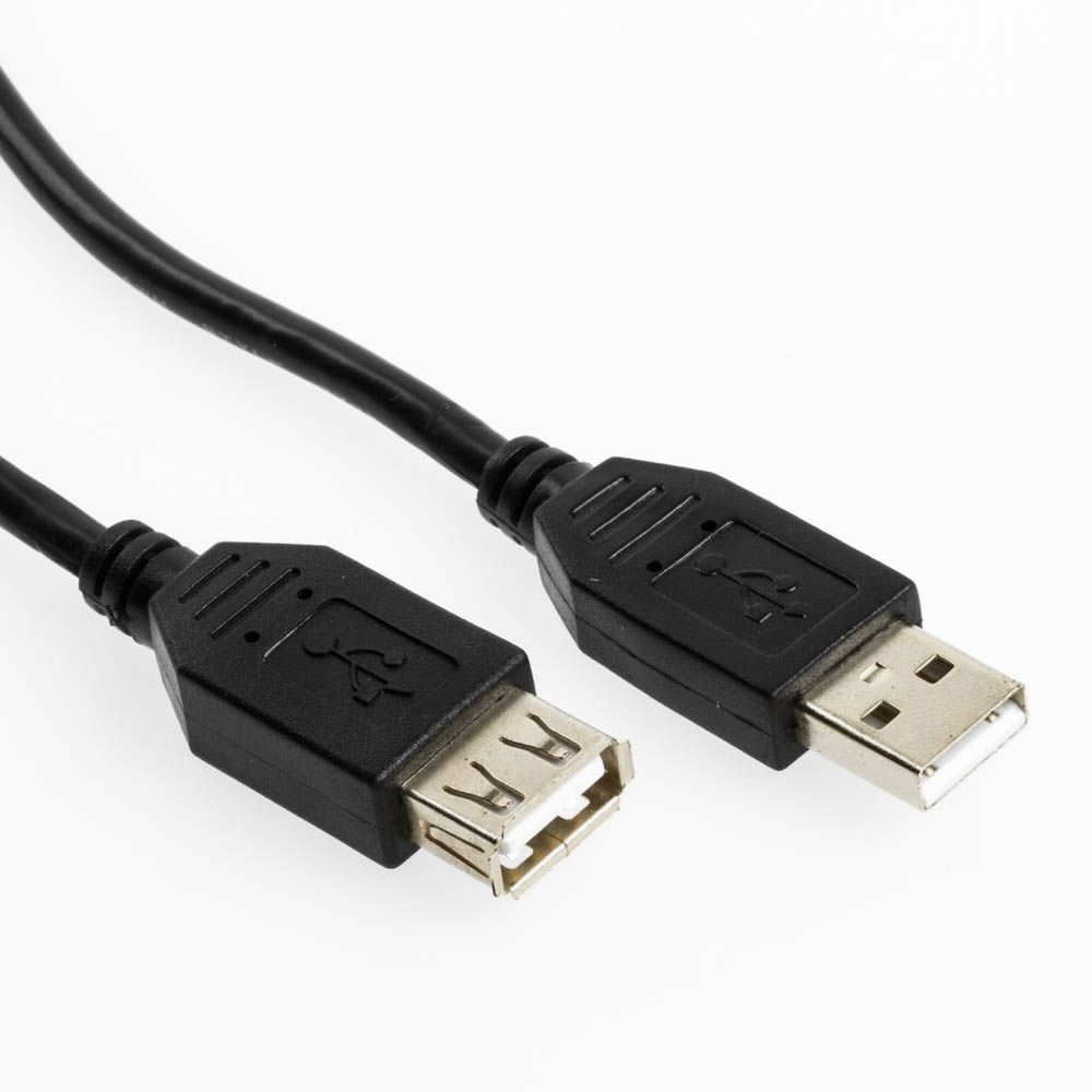 USB 2.0 Verlängerung Kabel Am Aw 1m SCHWARZ