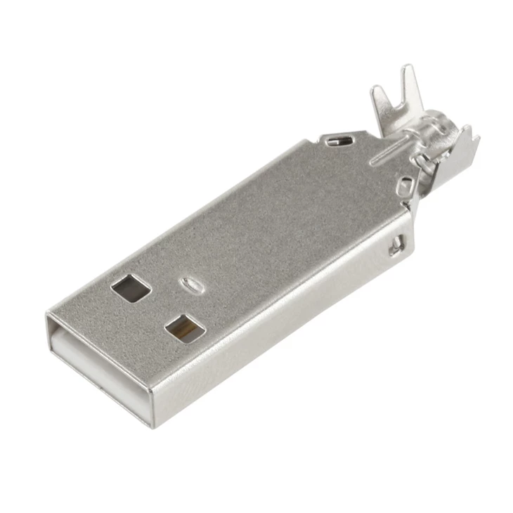 USB 2.0 Stecker Typ A zum Löten (ohne Haube)