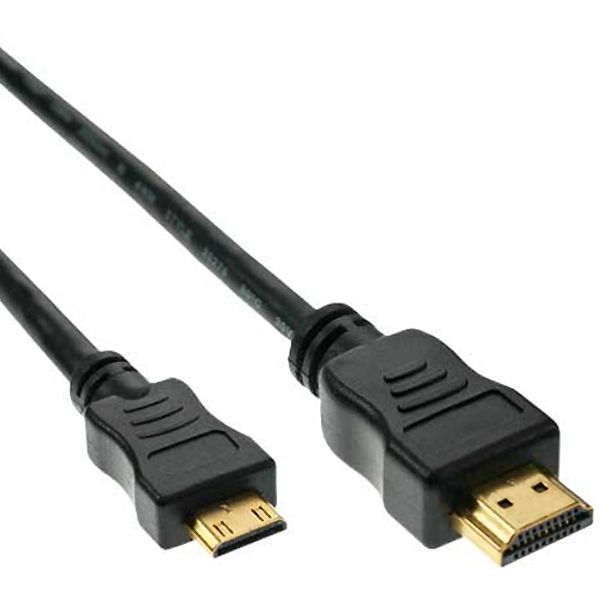 Mini-HDMI-Kabel: HDMI A auf MINI HDMI C, 1m Mini-HDMI-Kabel: HDMI A auf MINI HDMI C, 1m